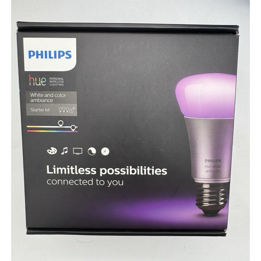 Philips Hue White and Color Ambiance Starter Kit, E26, 3 bulbs